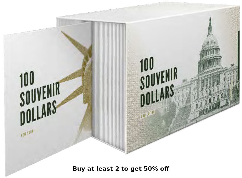 The 50 States of the United States – 100 Souvenir Dollars Notes