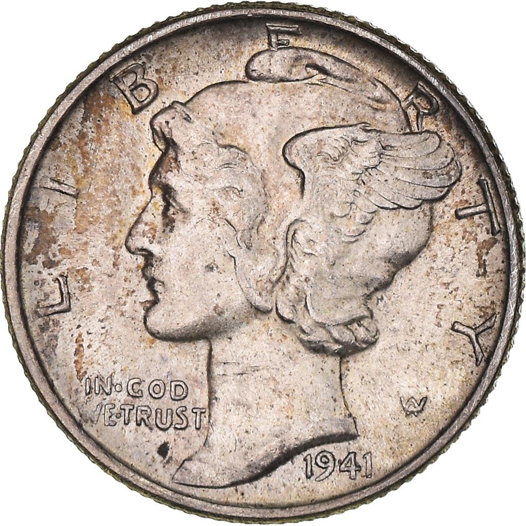 United States | 1 Dime Coin | Lady Liberty | Phrygian cap | KM140 | 1916 - 1945