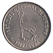 1 Centavo Coin | INTUR | Deer | Km:409 | 1988