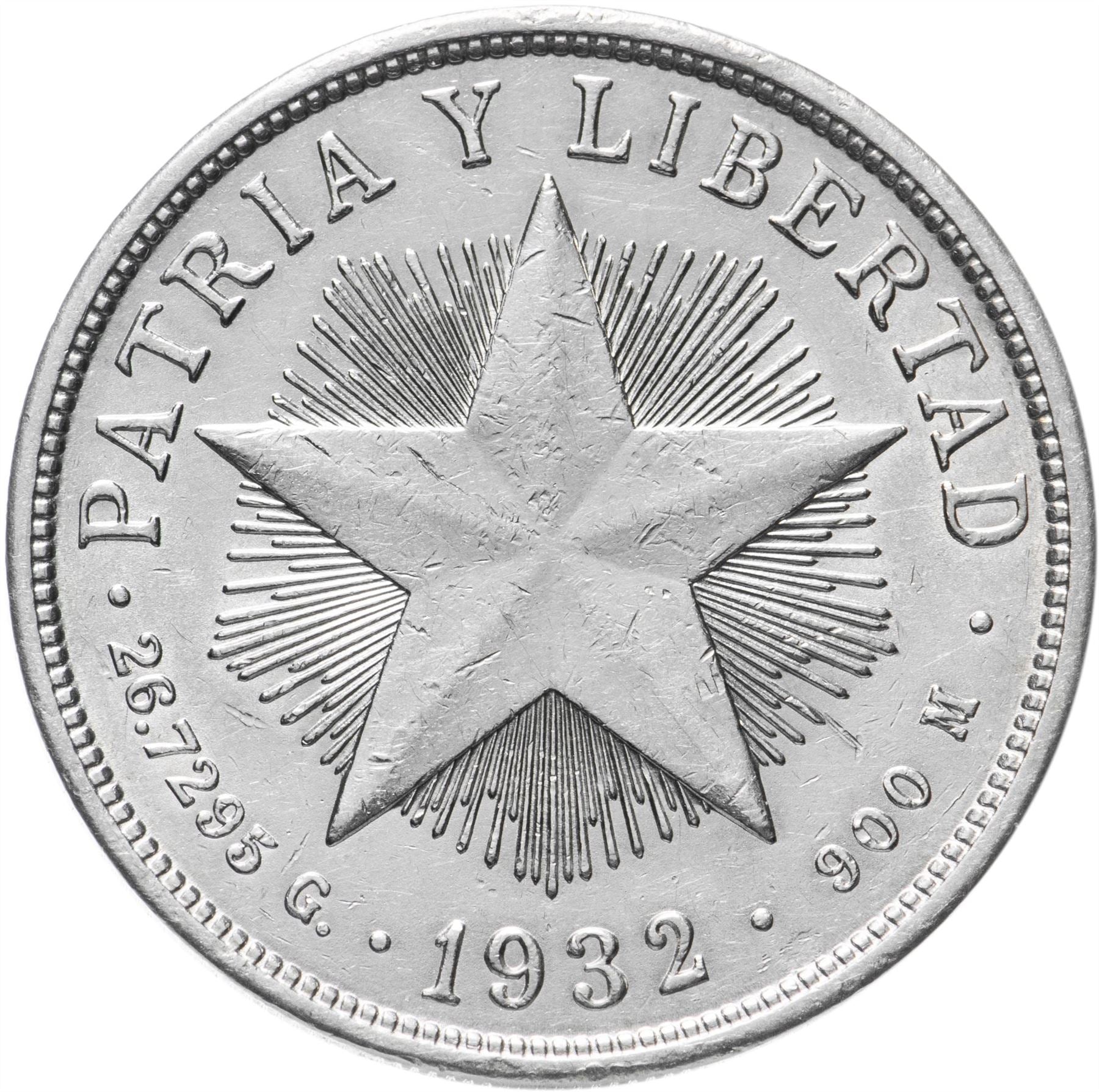 1 Peso Coin | Freedom and Fatherland | Km:15 | 1915 - 1934