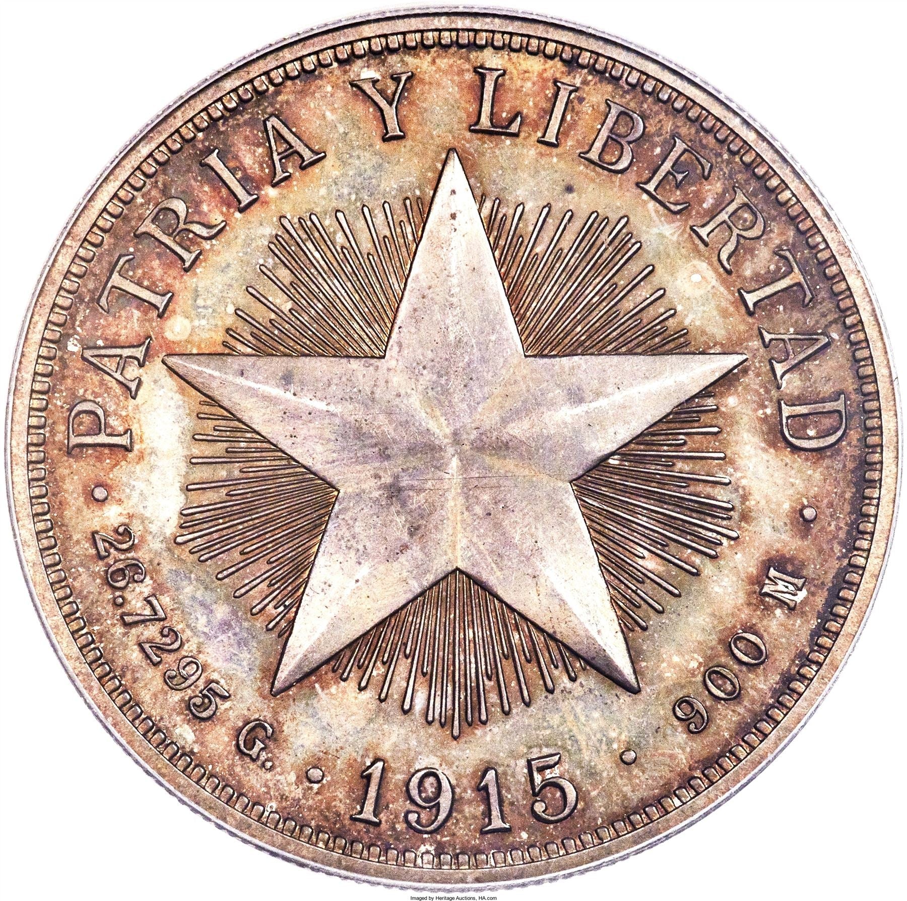 1 Peso Coin | Freedom and Fatherland | Km:15 | 1915 - 1934