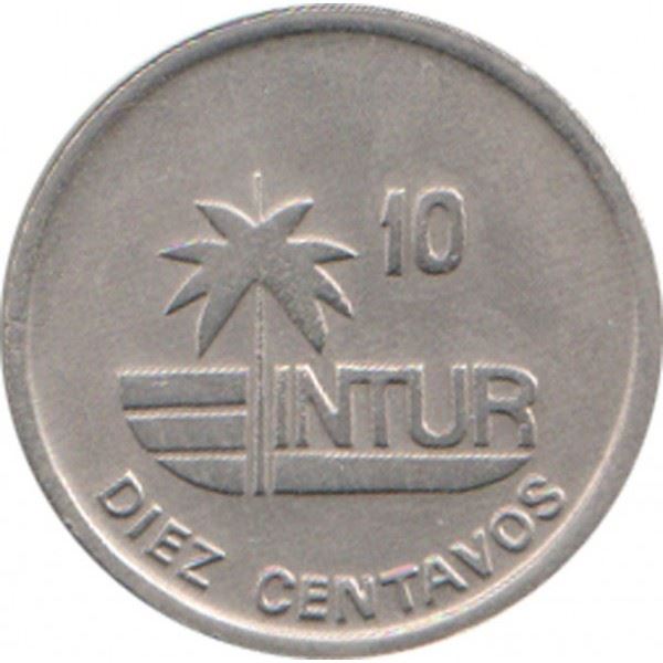 10 Centavos Coin | 21mm | INTUR | Non-magnetic | Km:415.2 | 1989