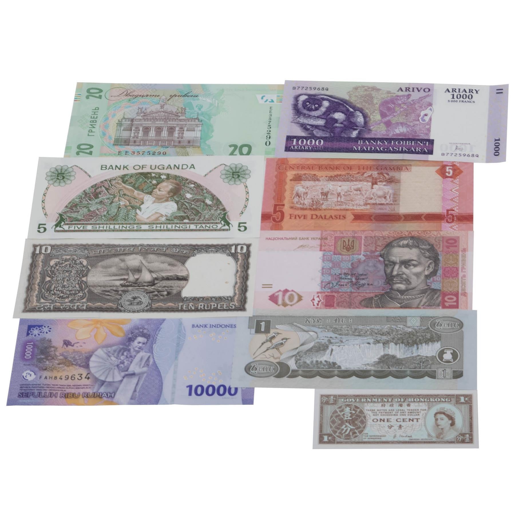 100 Banknotes | 100 Countries | Valuable Paper Money | UNC