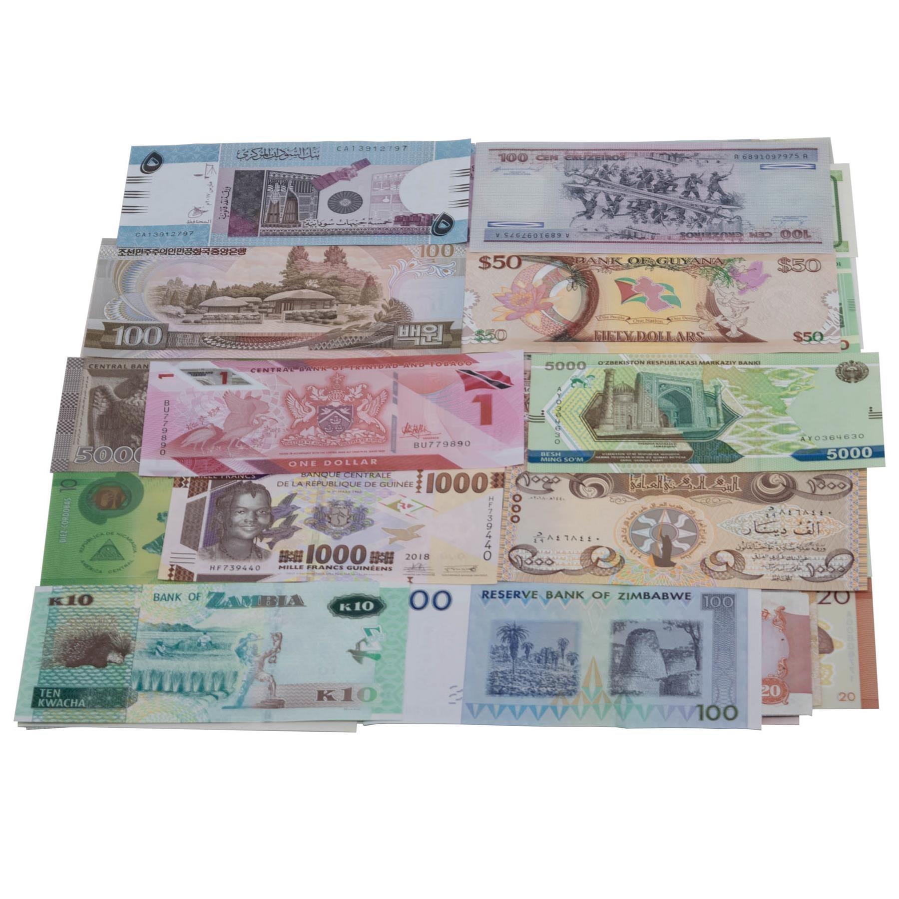 100 Banknotes | 100 Countries | Valuable Paper Money | UNC