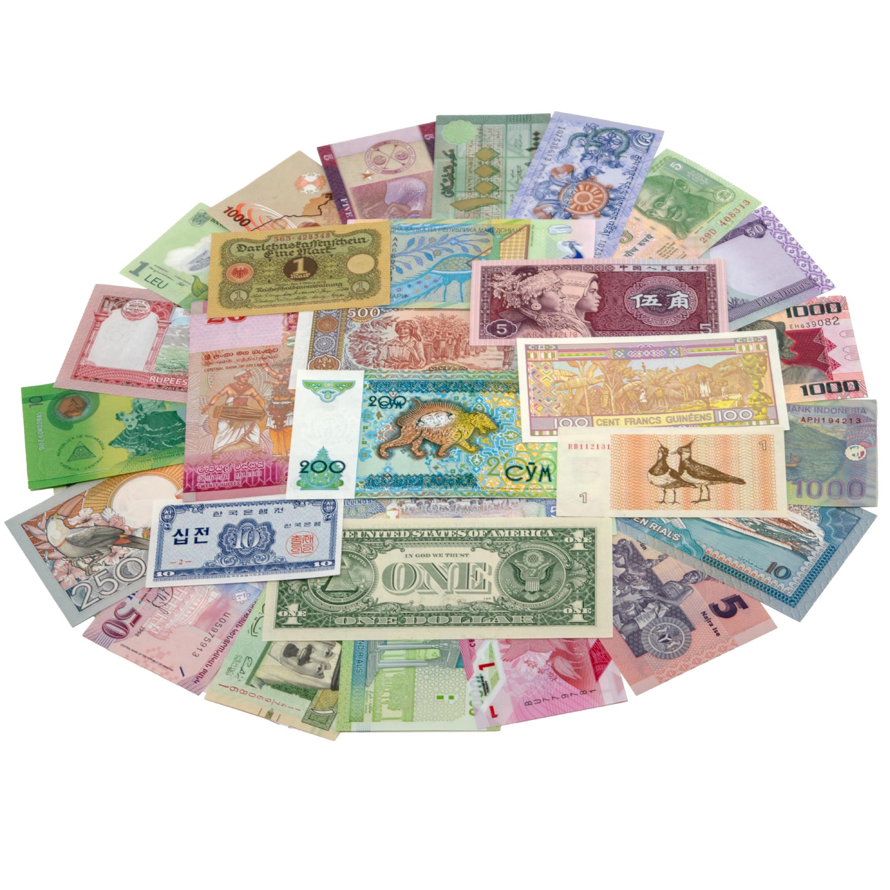 100 Banknotes | 100 Countries | Valuable Paper Money | UNC