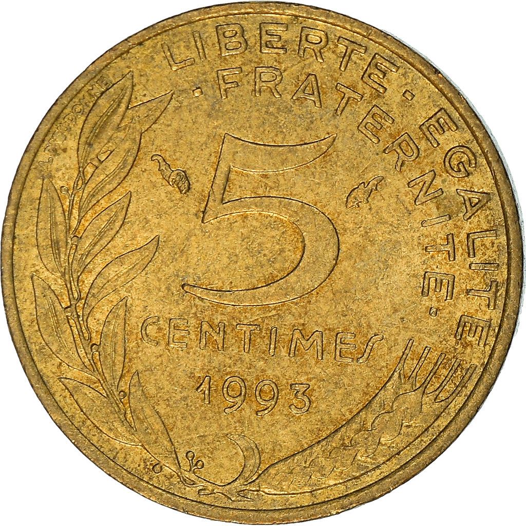 French Coin 5 Centimes | KM933 | France | 1966 - 2001