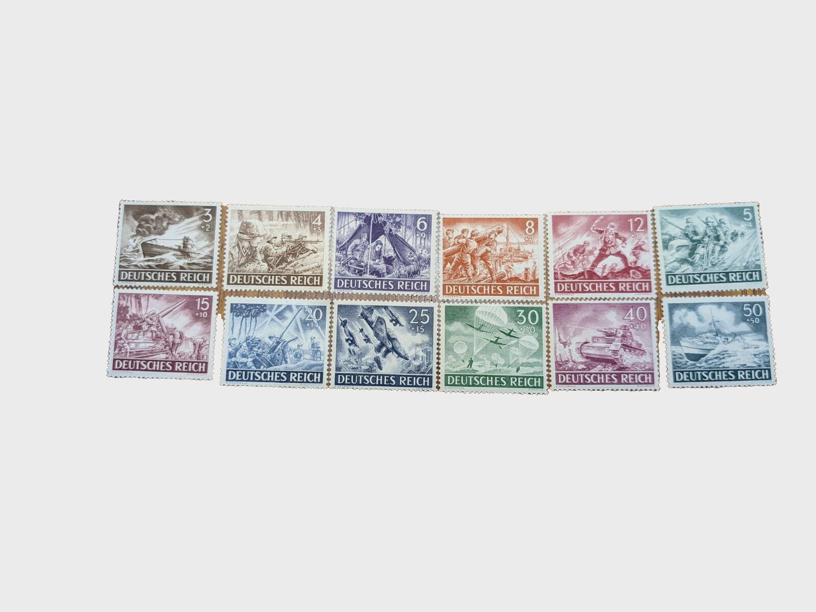 12 Stamps | Third Reich | Day of the Wehrmacht | 1943 Collection