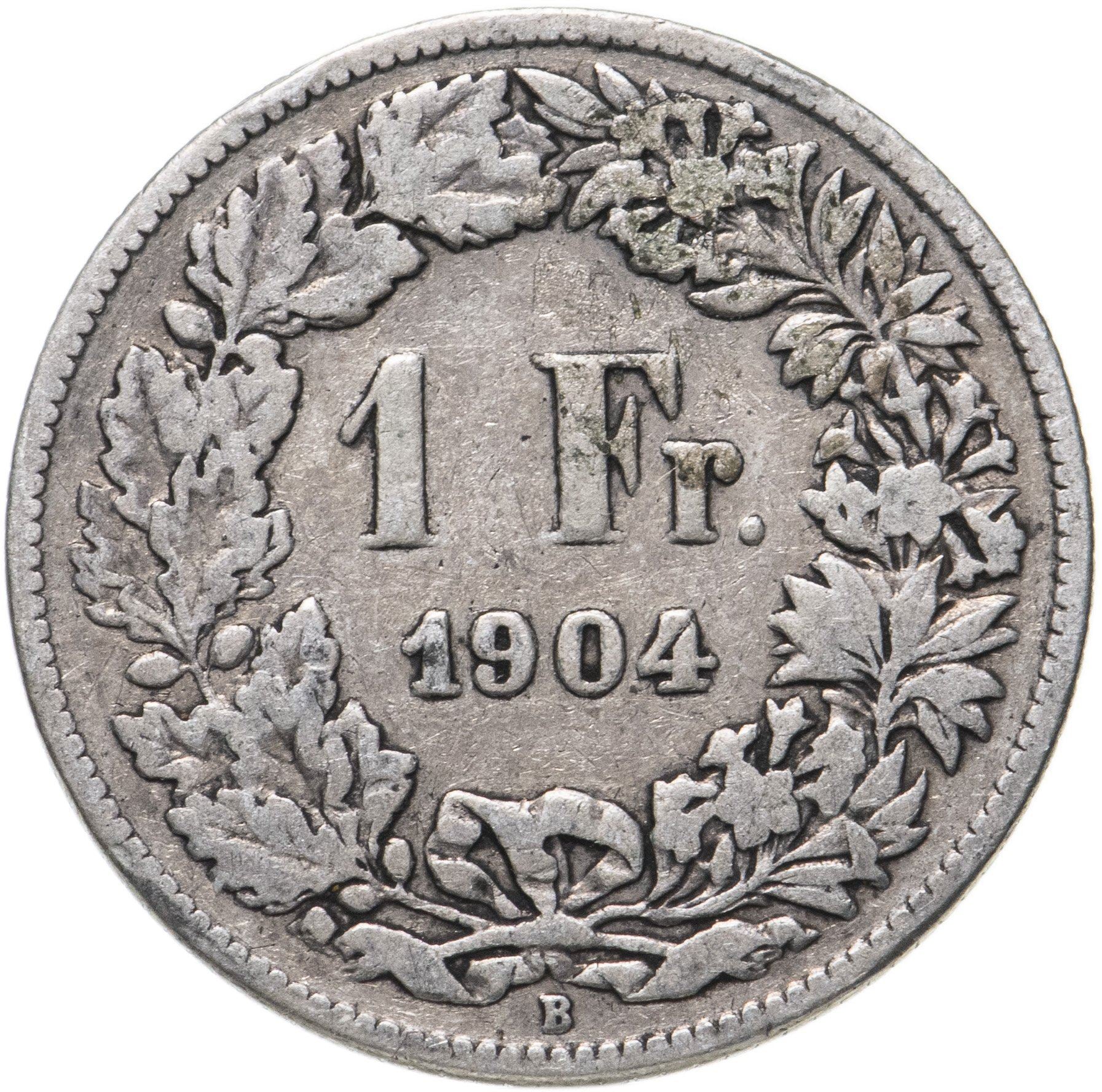 Switzerland Coin Swiss 1 Franc | Helvetia | KM24 | 1875 - 1967