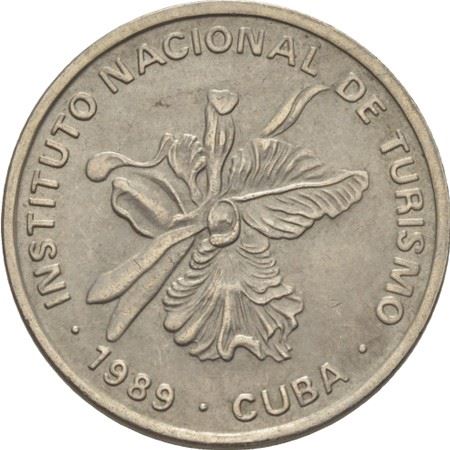 25 Centavos Coin | INTUR | Non-magnetic | Km:418.2 | 1989