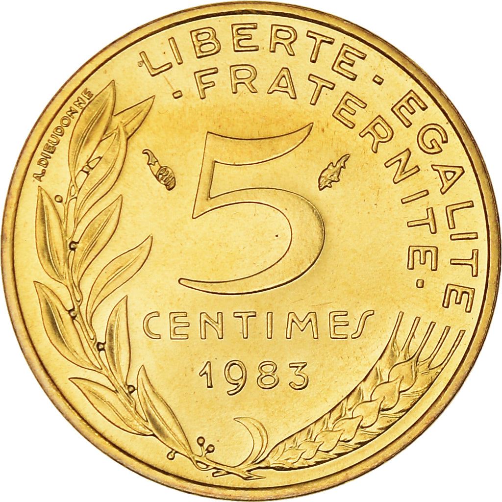 French Coin 5 Centimes | KM933 | France | 1966 - 2001