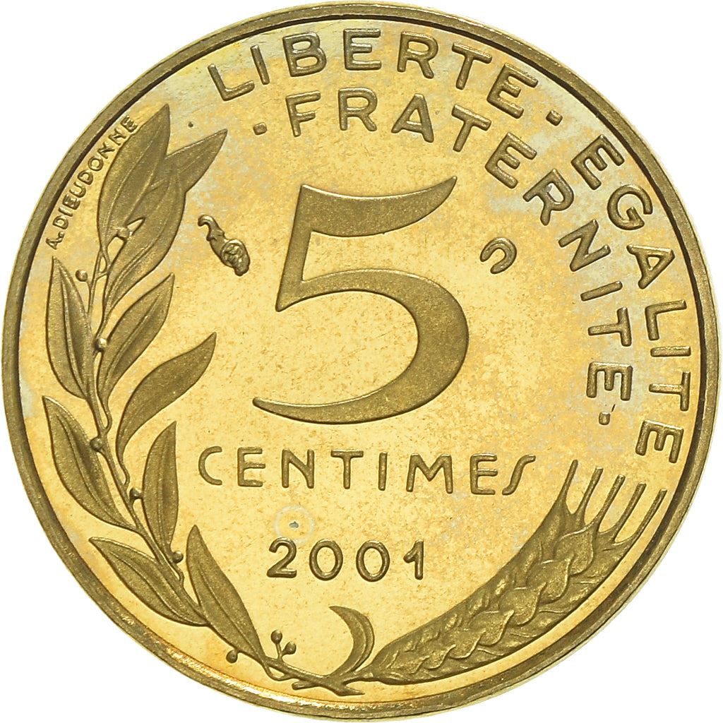 French Coin 5 Centimes | KM933 | France | 1966 - 2001