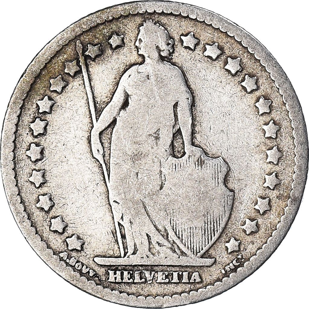 Switzerland Coin Swiss 1 Franc | Helvetia | KM24 | 1875 - 1967