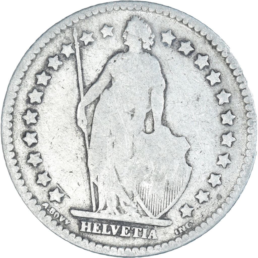 Switzerland Coin Swiss 1 Franc | Helvetia | KM24 | 1875 - 1967