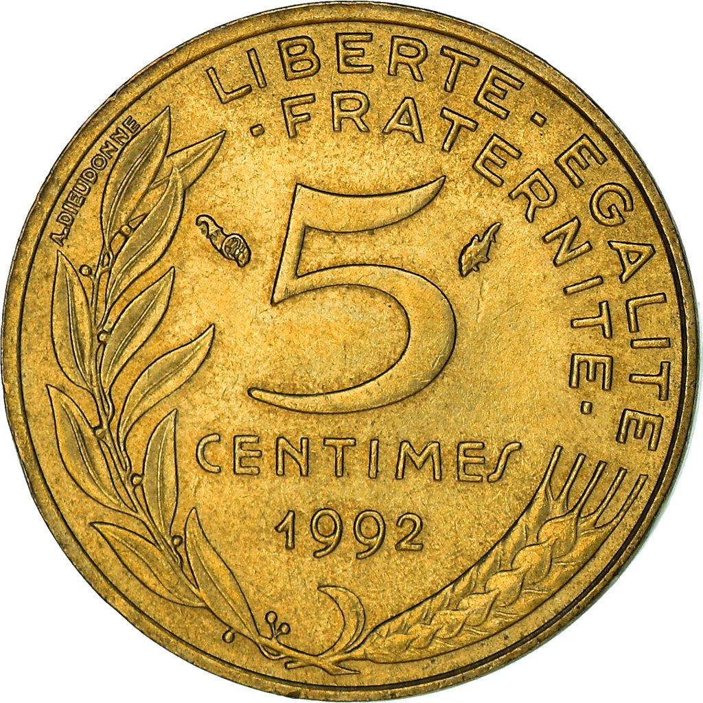 French Coin 5 Centimes | KM933 | France | 1966 - 2001