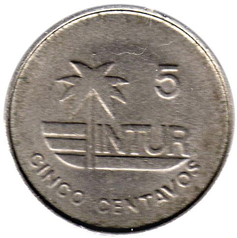 5 Centavos Coin | Number 5 | INTUR | Km:412 | 1981