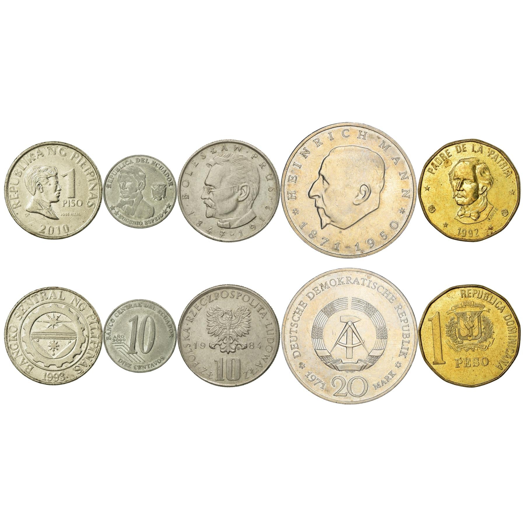 5 Coin Collection | Literary People | Writers | Polymath | Education | Novelist | Literature | Author | Art | Intellectual | Scholar