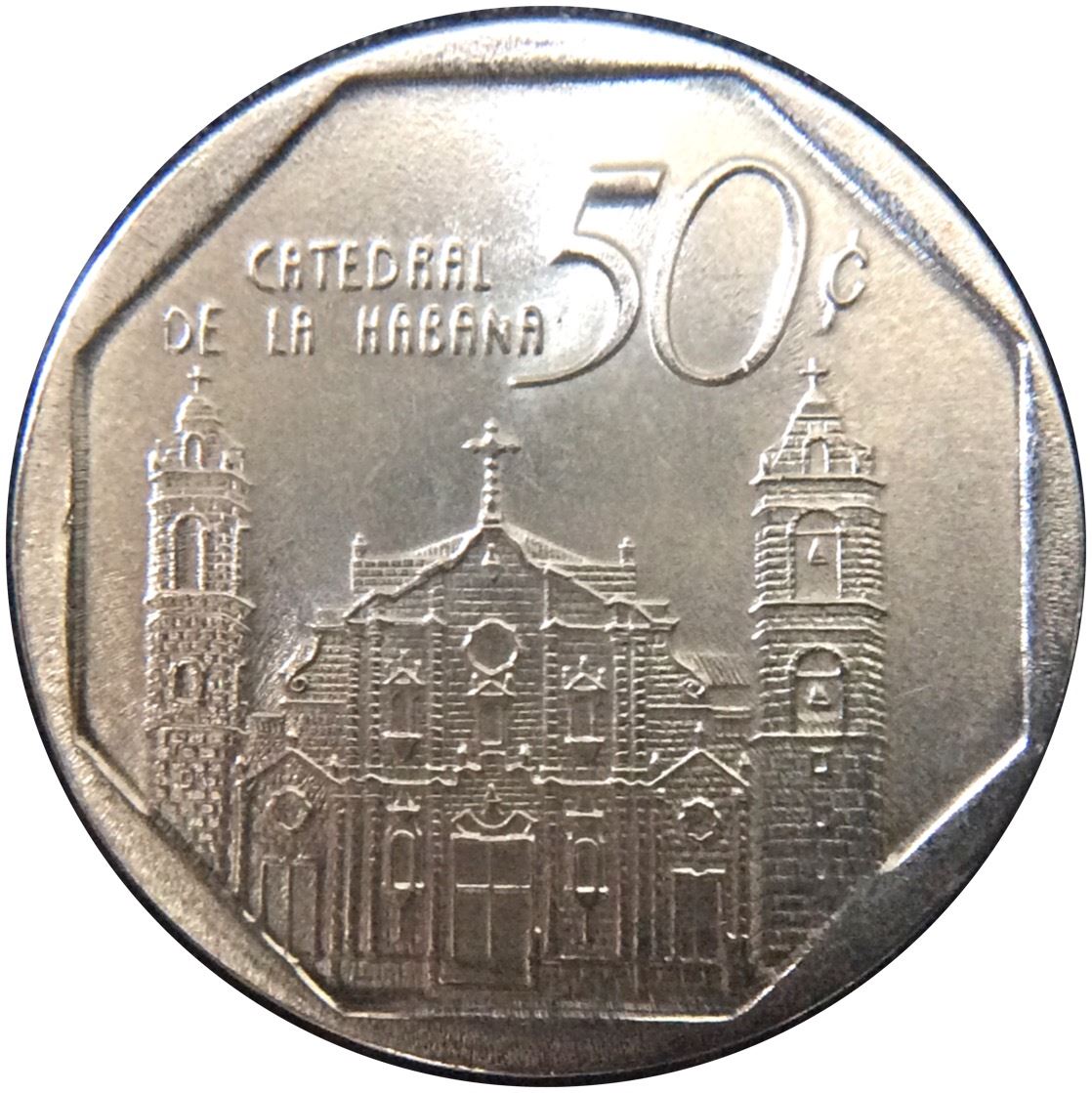 50 Centavos Coin | Cathedra | Km:578 | 1994 - 2018