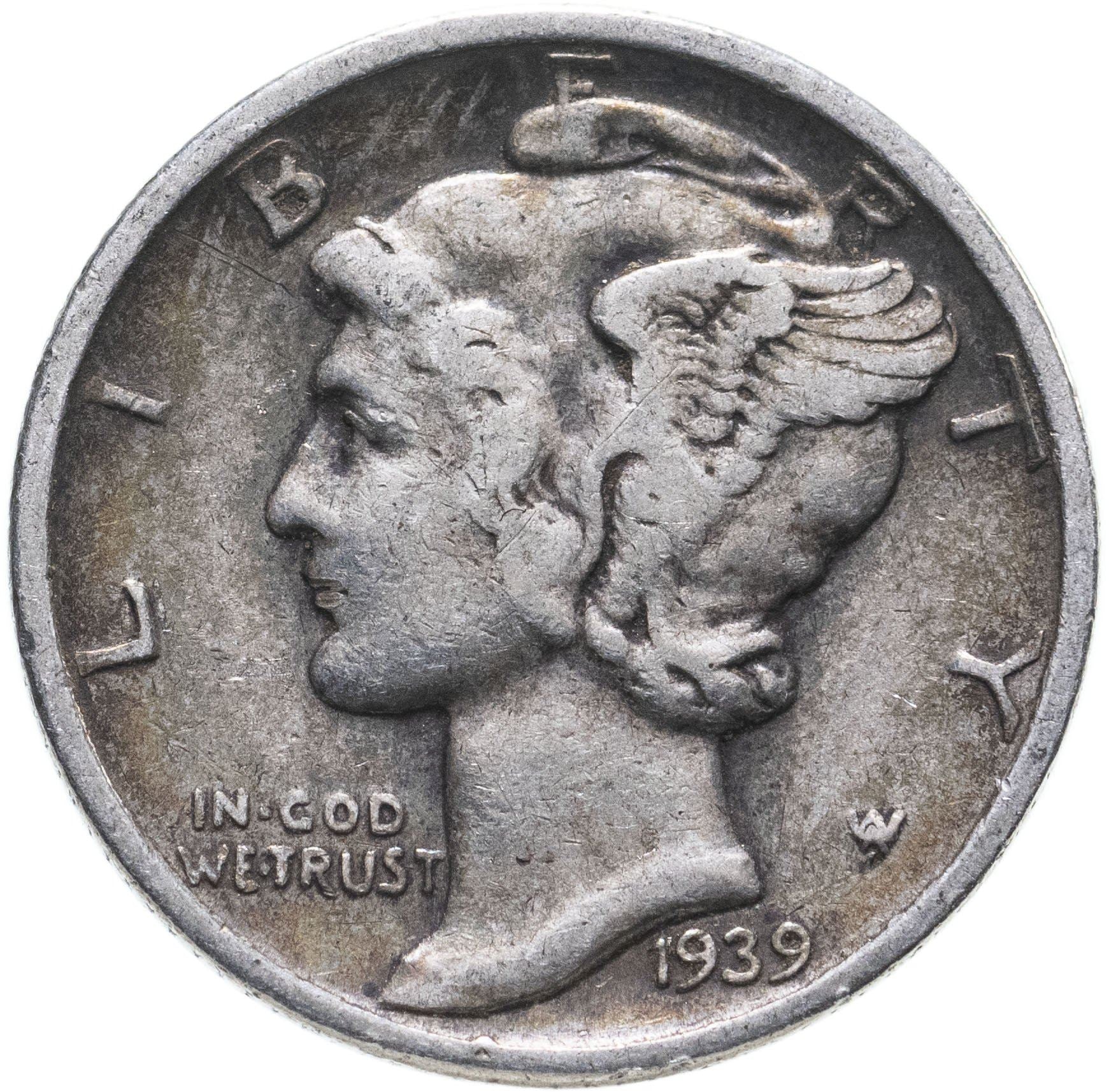 United States | 1 Dime Coin | Lady Liberty | Phrygian cap | KM140 | 1916 - 1945