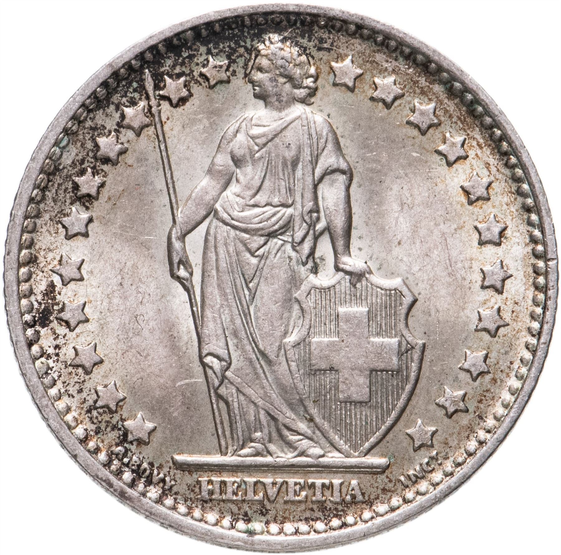 Switzerland Coin Swiss 1 Franc | Helvetia | KM24 | 1875 - 1967