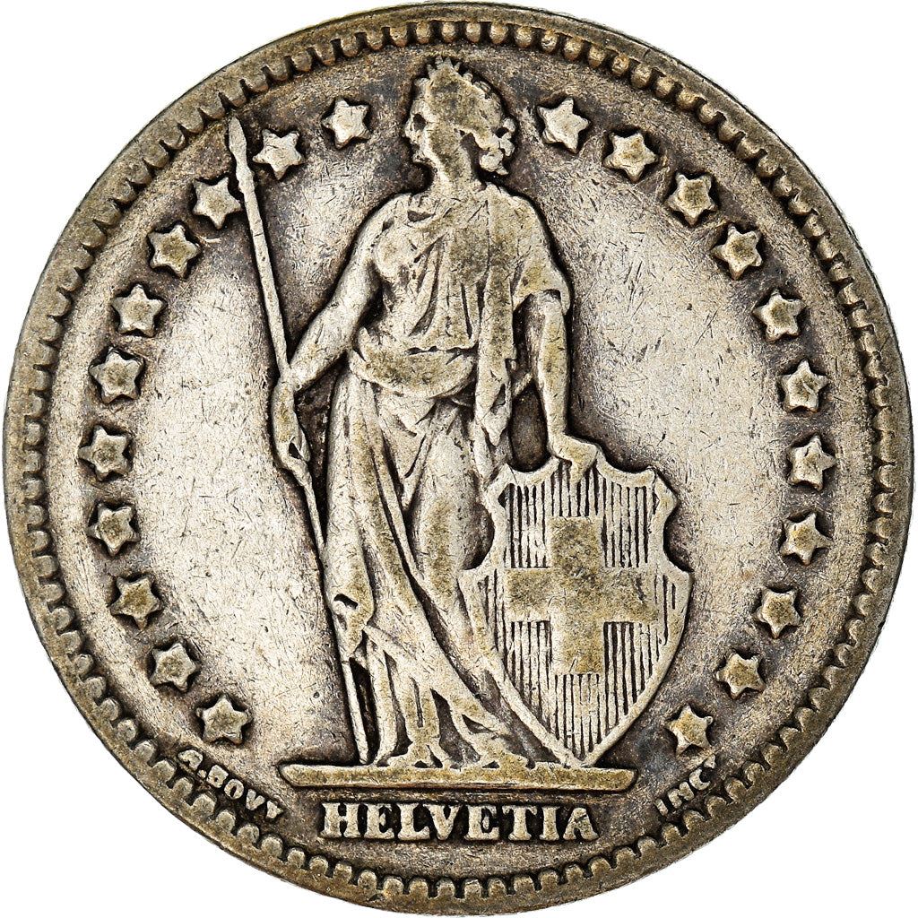 Switzerland Coin Swiss 1 Franc | Helvetia | KM24 | 1875 - 1967