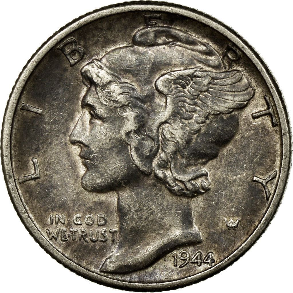 United States | 1 Dime Coin | Lady Liberty | Phrygian cap | KM140 | 1916 - 1945