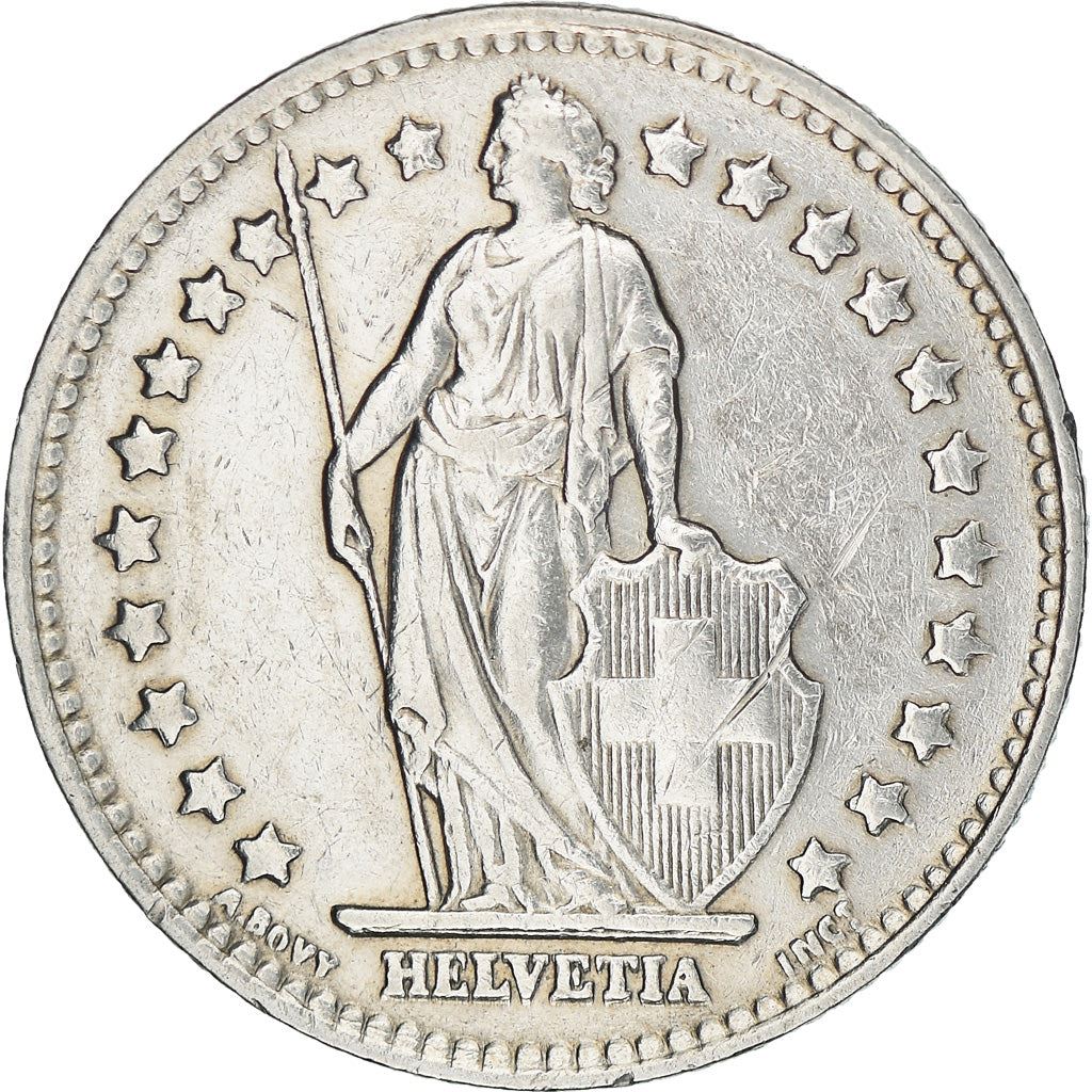 Switzerland Coin Swiss 1 Franc | Helvetia | KM24 | 1875 - 1967