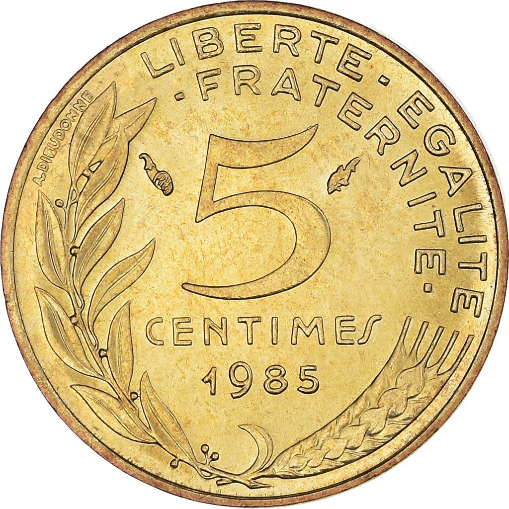 French Coin 5 Centimes | KM933 | France | 1966 - 2001