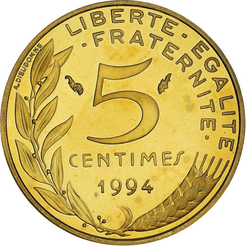 French Coin 5 Centimes | KM933 | France | 1966 - 2001