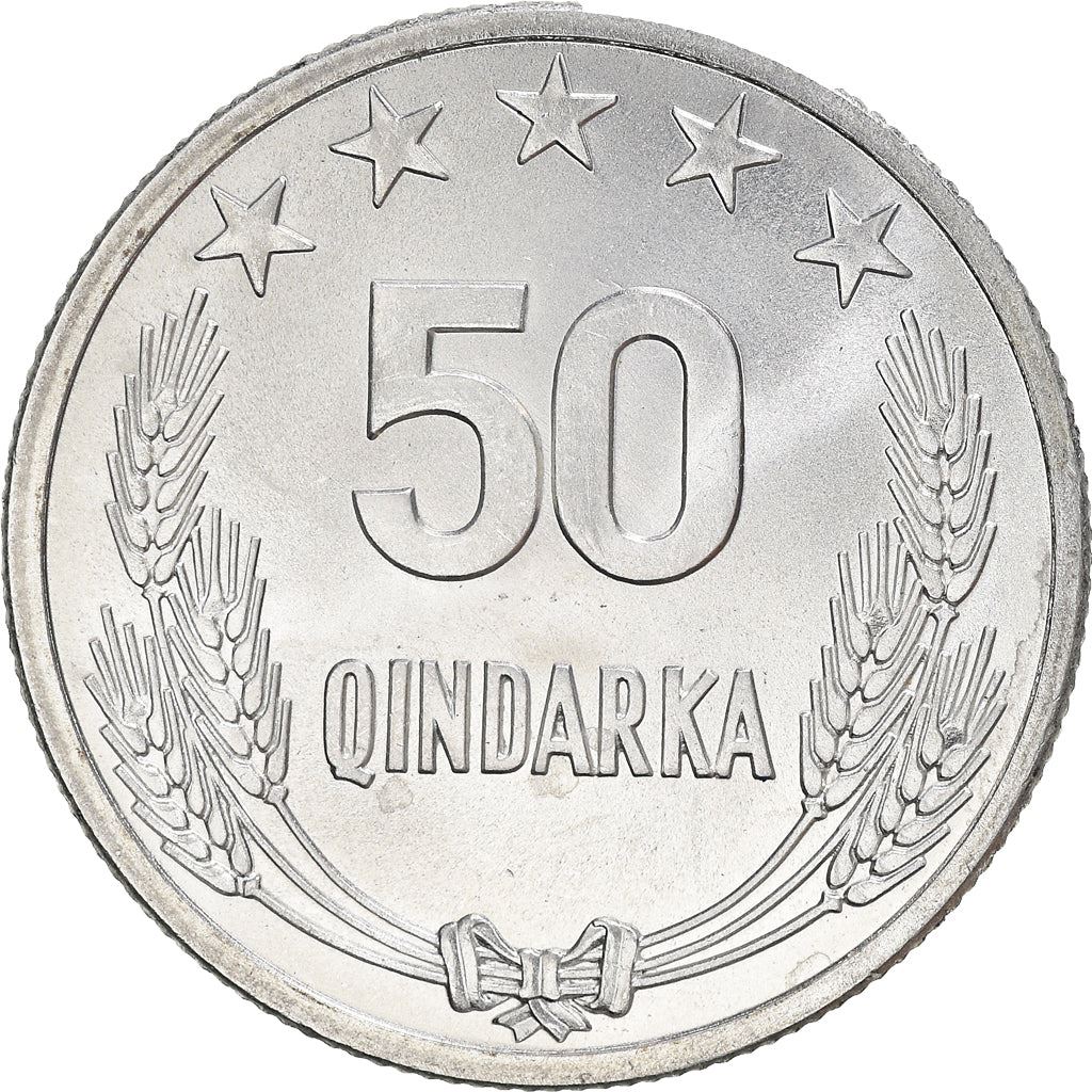 Albanian 50 Qindarka Coin | Star | KM42 | 1964