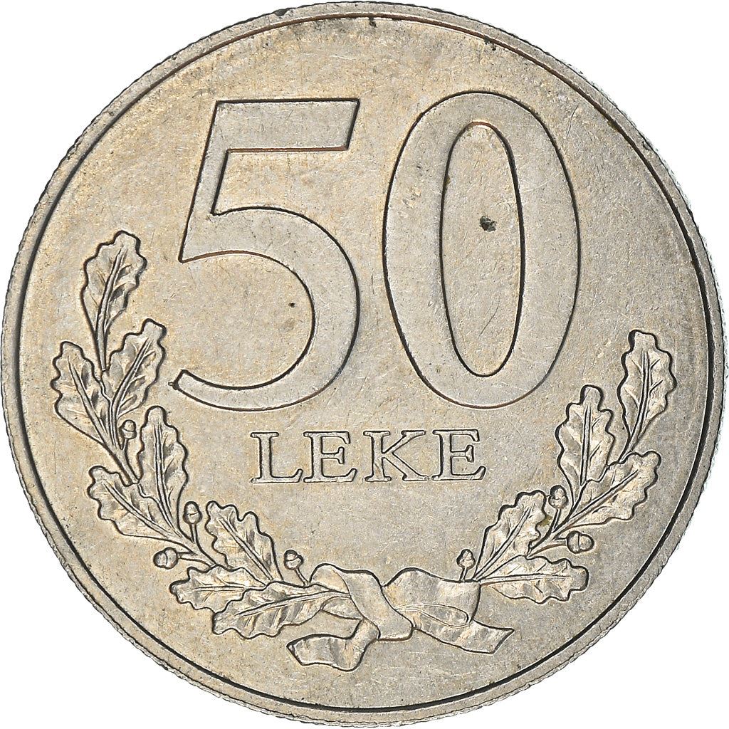 Albanian Coin 50 Lekë | King Genthios | Horse | Oak | KM79 | 1996 - 2020