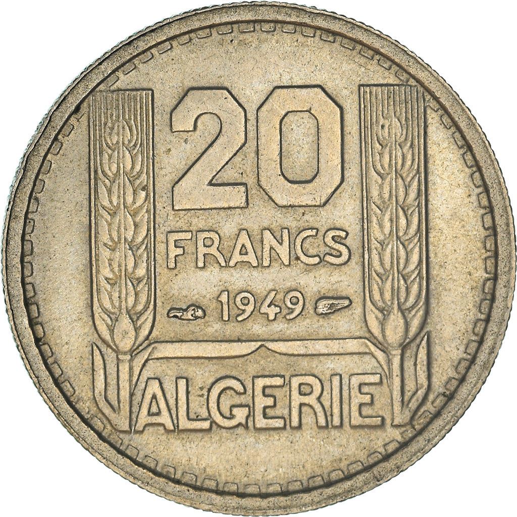 Algeria | 20 Francs Coin | Marianne | Phrygian Cap | KM91 | 1949 - 1956