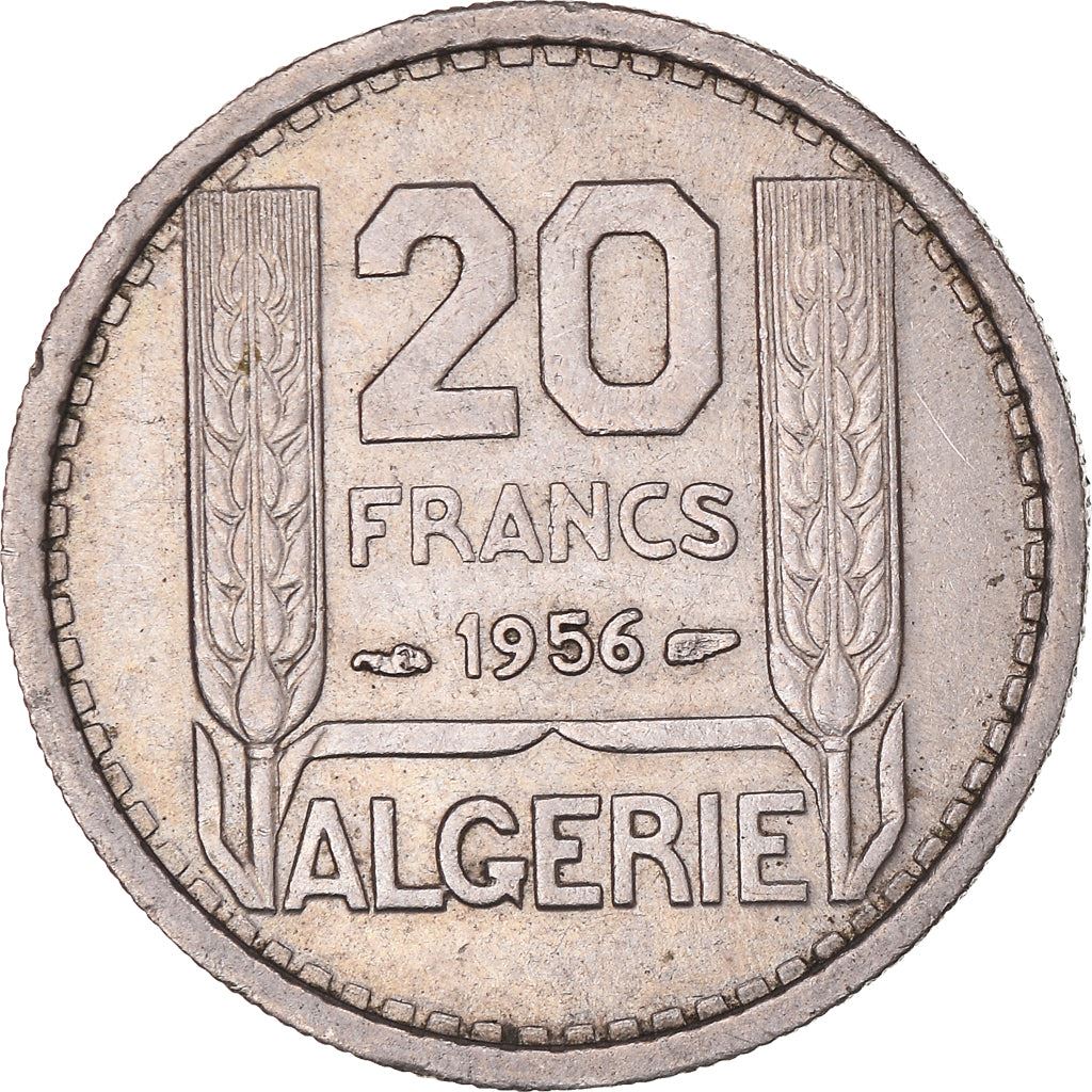 Algeria | 20 Francs Coin | Marianne | Phrygian Cap | KM91 | 1949 - 1956