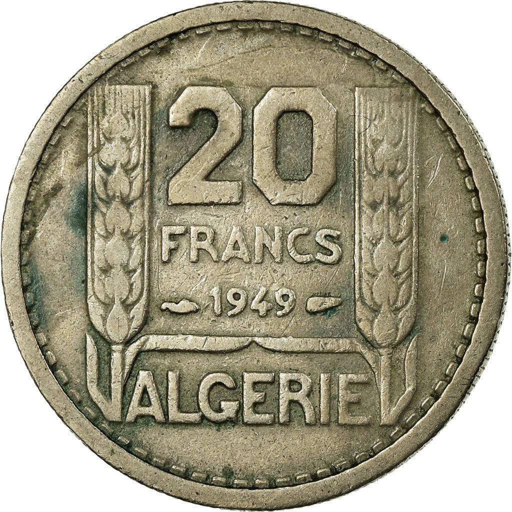 Algeria | 20 Francs Coin | Marianne | Phrygian Cap | KM91 | 1949 - 1956