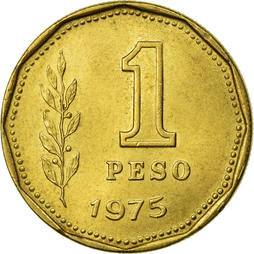 Argentina 1 Peso Coin | Grain Sprig | 1974 - 1976