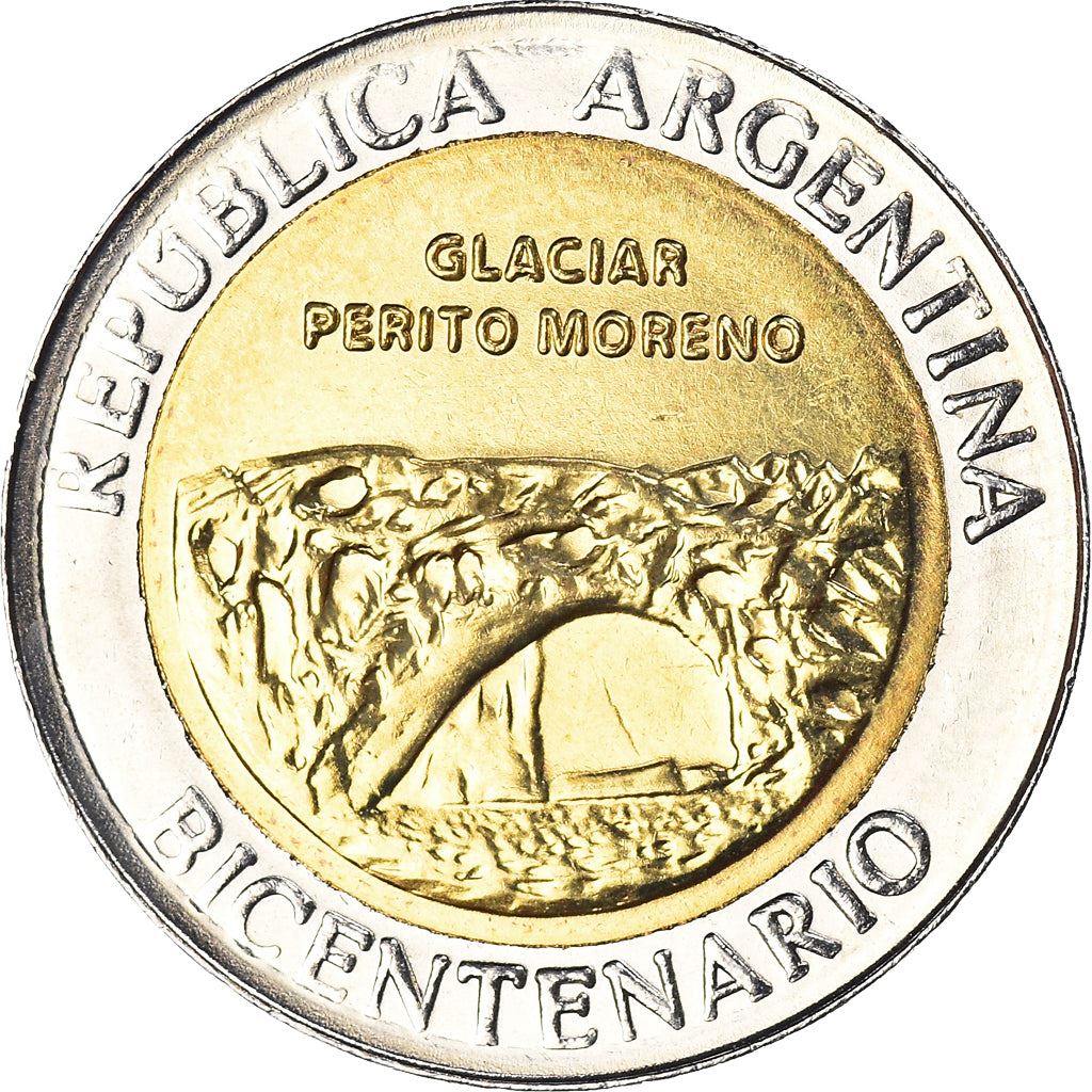 Argentina 1 Peso Coin | Pucara de Tilcara | Mountains | Sun | 2010