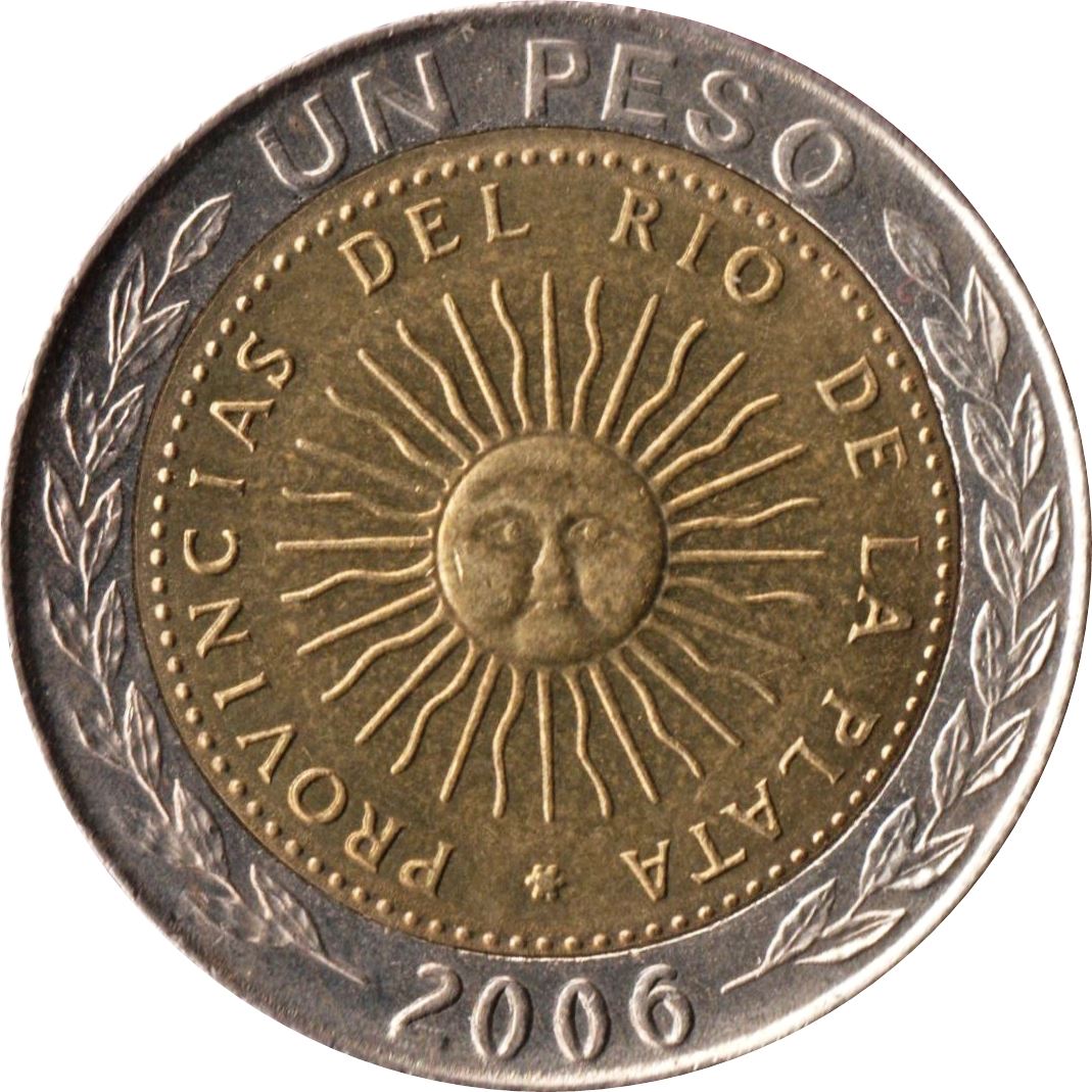 Argentina 1 Peso | National Sun Coin | KM112 | 1994 - 2016