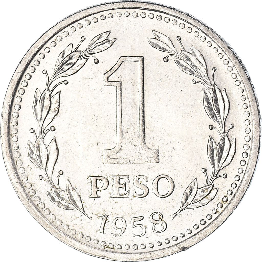 Argentina 1 Peso | Oudine | Phrygian cap Coin | KM57 | 1957 - 1962