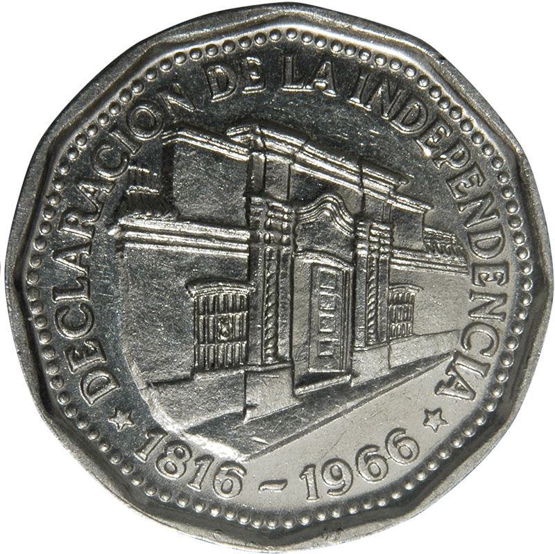 Argentina 10 Pesos Coin | Independence Declaration | Casa de Tucuman | KM62 | 1966