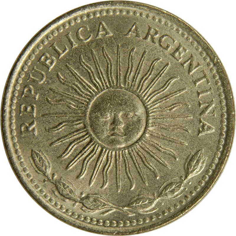 Argentina 10 Pesos | Sol de Mayo | Olive branch Coin | KM72 | 1976 - 1978