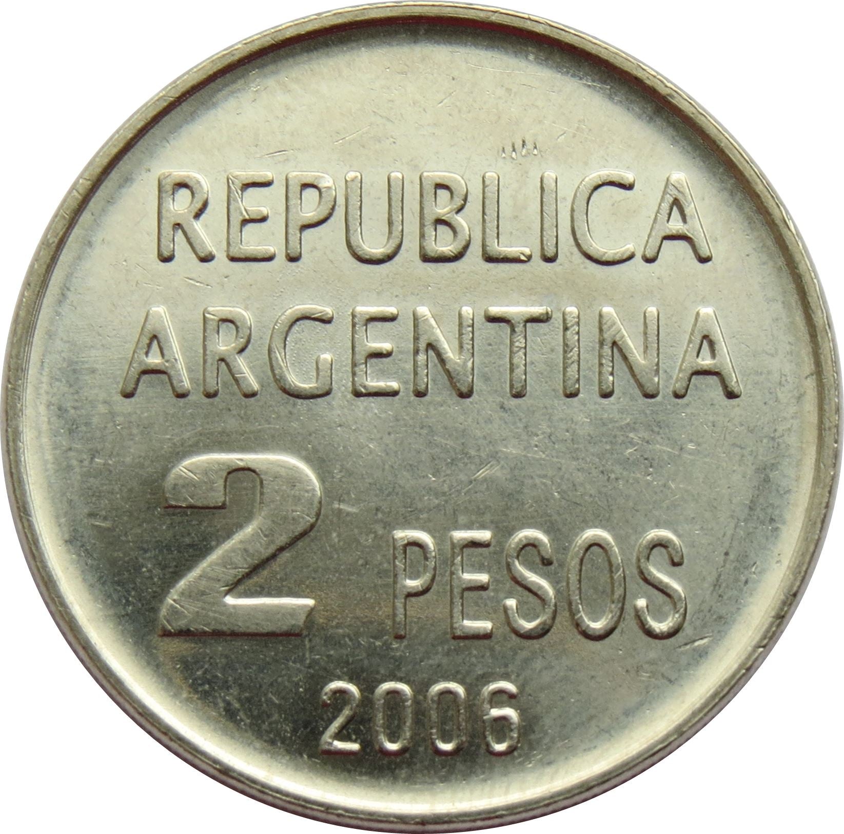 Argentina 2 Pesos Coin | Plaza de Mayo | Handkerchief | 2006