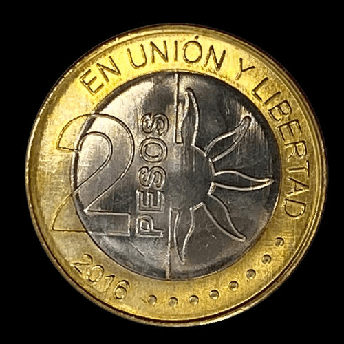 Argentina 2 Pesos | Nucleus | Phrygian Cap | Sun Coin | KM184 | 2016