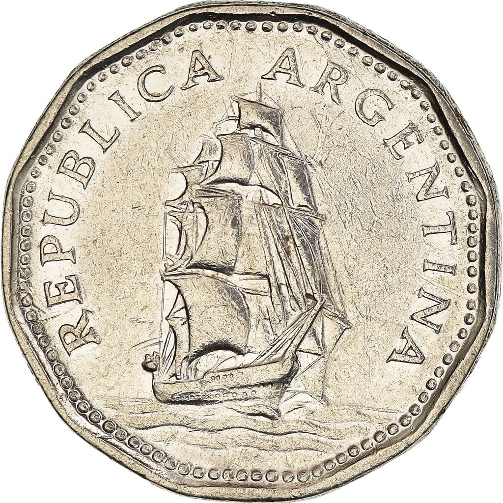 Argentina 5 Pesos | Sailing Ship | Argentina Armada Coin | KM59 | 1961 - 1968