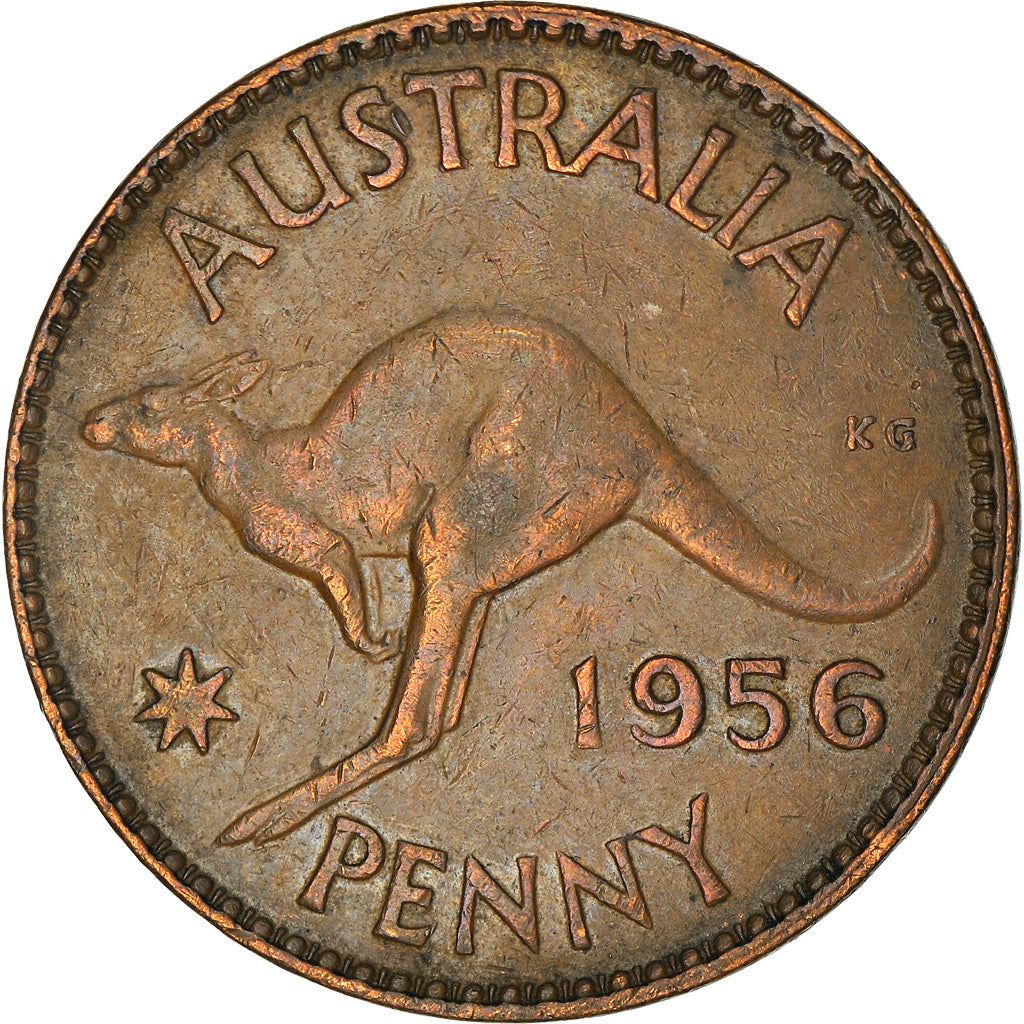 Australia | 1 Penny Coin | Elizabeth II | Kangaroo | KM56 | 1955 - 1964