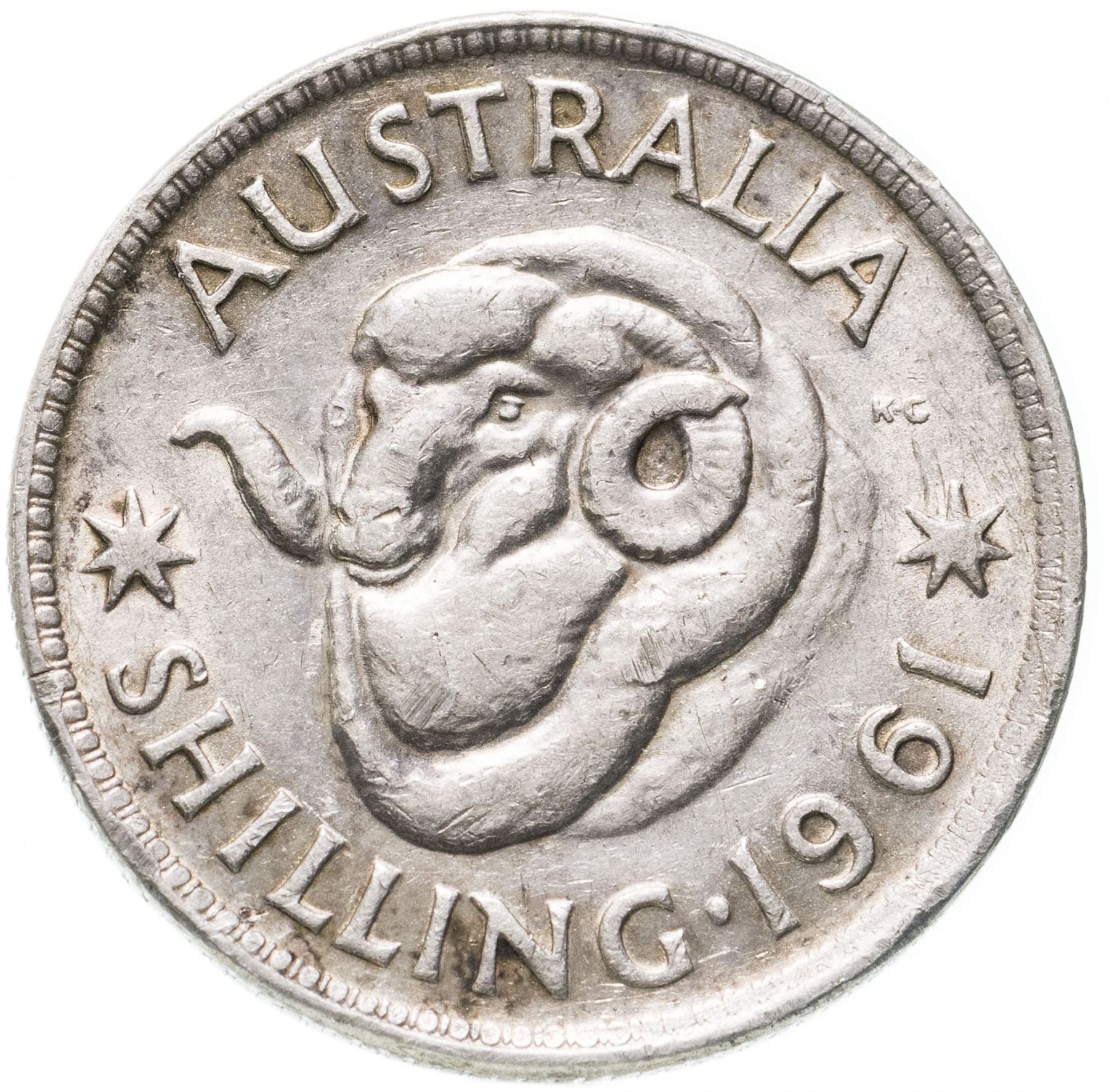 Australia | 1 Shilling Coin | Elizabeth II | Ram | KM59 | 1955 - 1963