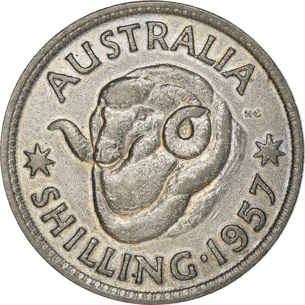 Australia | 1 Shilling Coin | Elizabeth II | Ram | KM59 | 1955 - 1963