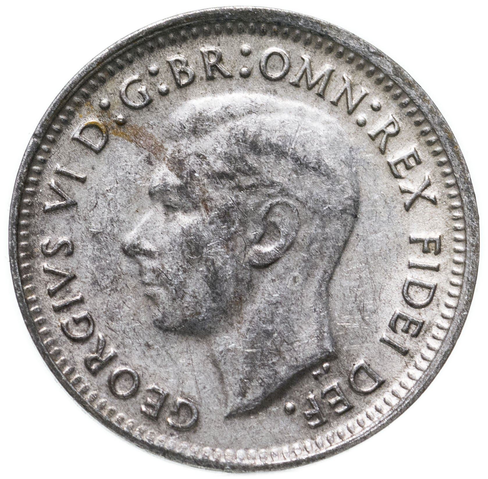 Australia | 3 Pence Coin | George VI | Silver | KM44 | 1949 - 1952