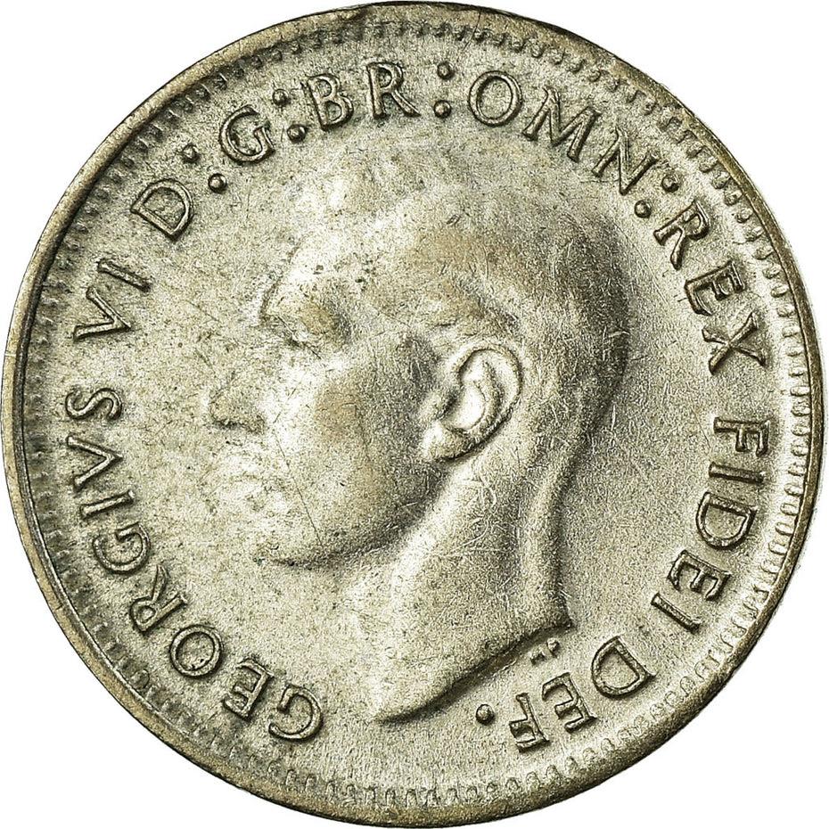 Australia | 3 Pence Coin | George VI | Silver | KM44 | 1949 - 1952