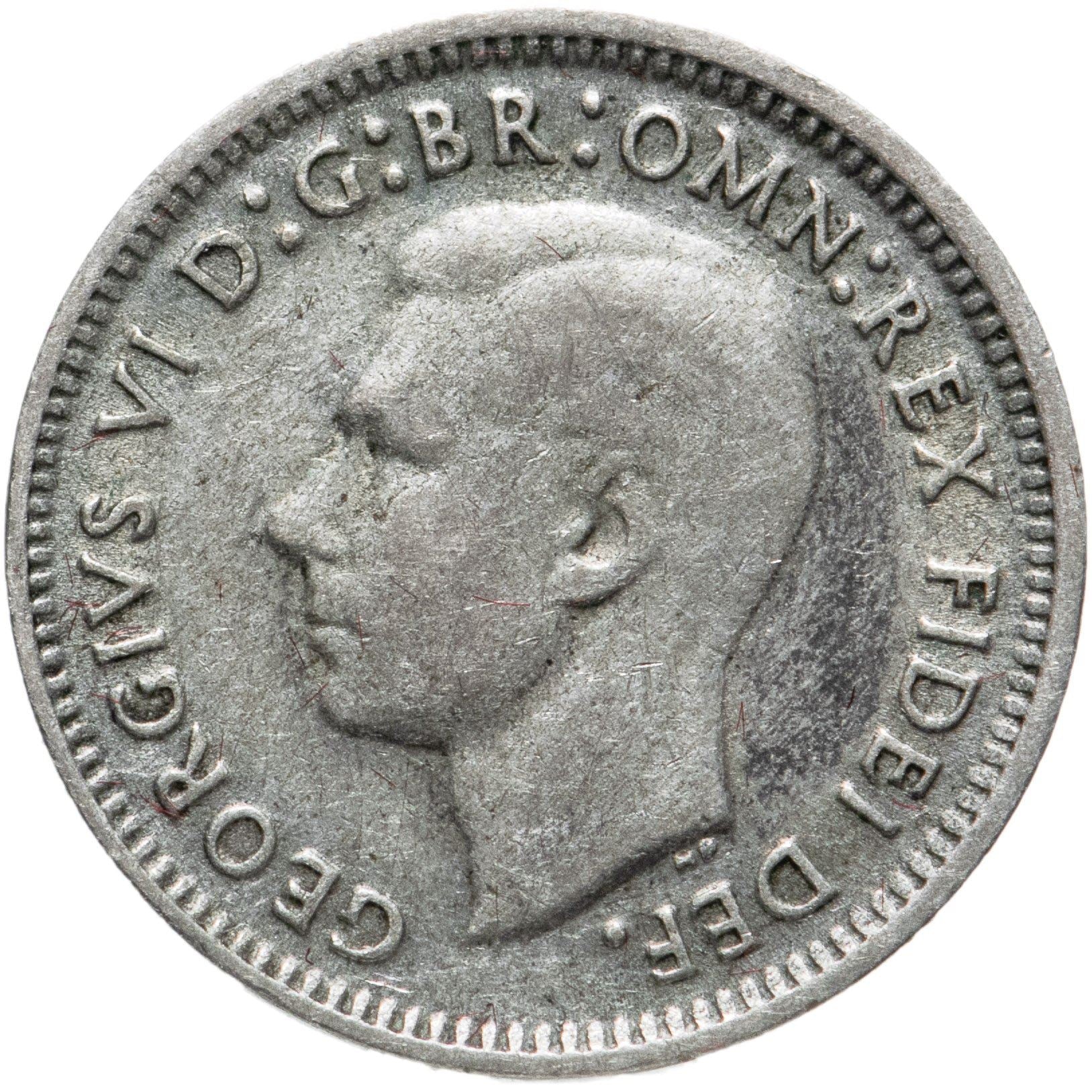 Australia | 3 Pence Coin | George VI | Silver | KM44 | 1949 - 1952