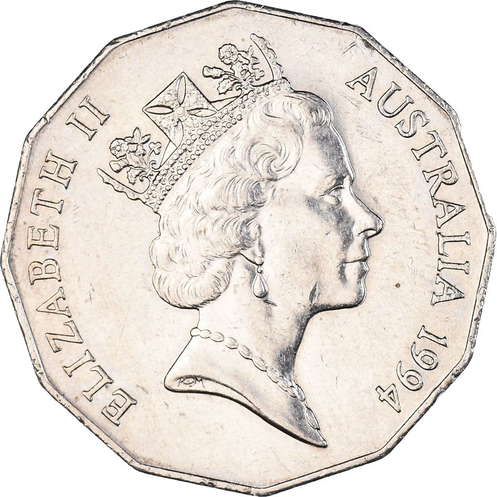 Australia | 50 Cents Coin | Elizabeth II | Family Year | Child Drawing | KM257 | 1994