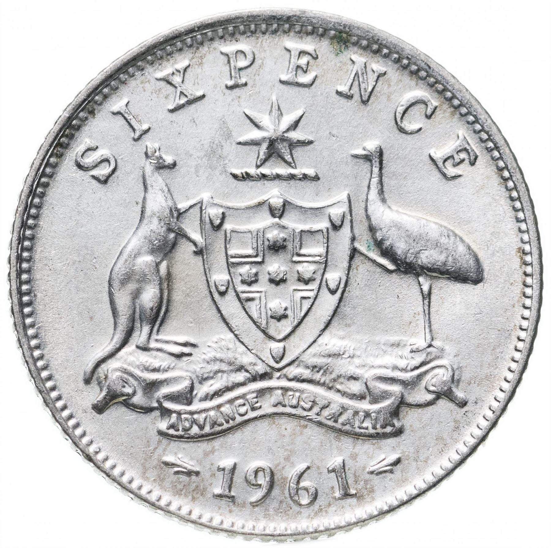 Australia | 6 Pence Coin | Elizabeth II | KM58 | 1955 - 1963